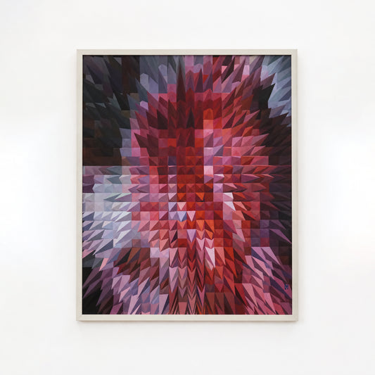 A flower behind the mosaic